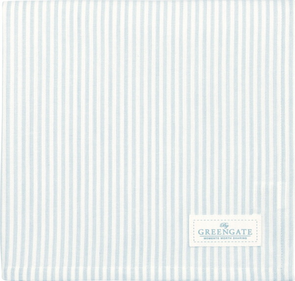 GREEN GATE Bavlnený obrus Alexa Stripe Pale Blue 100 × 100 cm