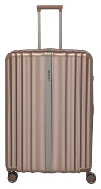 Veľký škrupinový kufor na kolieskach Travelite Paros 4w L Cappuccino