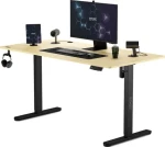 SENSE7 Nojo Pracovný stôl čierna-borovica / elektricky nastaviteľná výška / 140 x 70cm / nosnosť 80kg (5902659847034)