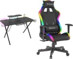 Genesis Holm 300 RGB Czarne 120 cmx60 cm + Trit 600 RGB czarny (NFG-1577)