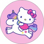 Jedlý papier Hello Kitty na jednorožcovi 19,5 cm - Pictu Hap - Pictu Hap