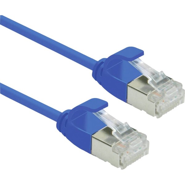 Roline 21.15.3347 RJ45 sieťové káble, prepojovacie káble CAT 6A U/FTP 5.00 m modrá netienený, bez halogénov, samozhášavý 1 ks; 21.15.3347