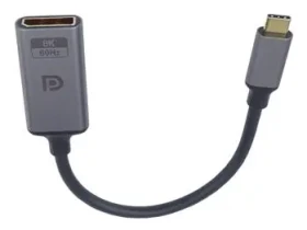 PremiumCord adaptér USB-C na DisplayPort DP1.4 samec-samica 8K @ 60Hz a 4k @ 120Hz 20cm (ku31dp12)