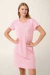 Vamp - Letná žakárová nočná košeľa 22900 - Vamp pink candy S