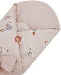 EKO Zavinovačka mušelínová s kokosovou vyberateľnou vložkou My farm Muselin Powder pink 75x75 cm