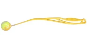 Huhubamboo Hádzacie preťahovadlo s tenisákom 47 cm žlté / Preťahovadlo pre psov (356955)