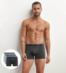 Pánske boxerky 3 ks DIM COTTON STRETCH BOXER 3x - DIM - sivé XXL