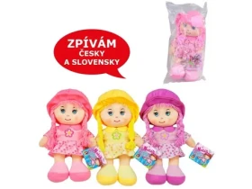 MaDe 13618 - Bábika textilná so zvukom, 26 cm
