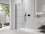 CERANO - Sprchová zástena Walk-in Onyx YL/P - 8 mm - čierna matná, industriálne sklo - 120x200 CER-8050BD1388