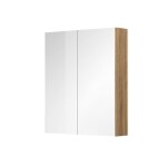 Mereo Kúpeľňová galerka 60 cm, zrkadlová skrinka, dub Riviera CN716GRN