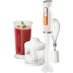 Sencor SHB 4260WH-EUE3 biela / Tyčový mixér / 600 W / 2 rýchlosti / nádoba 700 ml / sekáčik 500 ml (8590669291069)