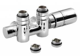 SAPHO - TWIN COMBI termostatická pripojovacia súprava ventil pre stredové pripojenie, pravá, chróm CP5010S