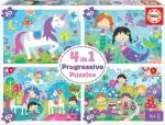 Educa Puzzle Kúzelní priatelia 4v1