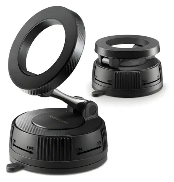 Spigen MFT36 čierna / Držiak do auta / MagSafe / Palubná doska, čelné sklo (ACP11172)