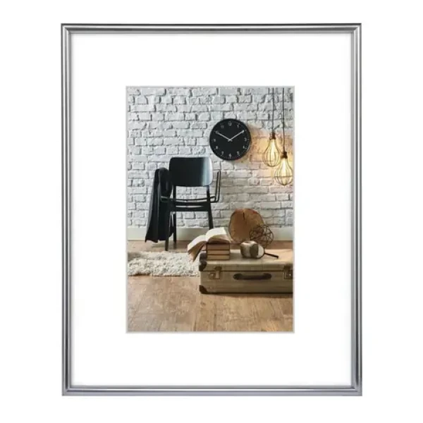 HAMA rámček plastový SEVILLA strieborná / 60x80 cm / plastové sklo (61672)