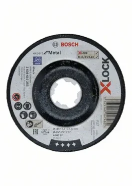 BOSCH Expert for Metal systému X-LOCK 2608619258 / Brúsny kotúč s presadeným stredom / 115 x 6 x 22.23 mm / A 30 T BF (2608619258)
