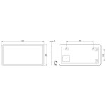 SAPHO - Zrkadlo NYX s LED osvetlením 120x60cm NY120