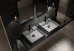 DEANTE - Correo metallic grey Granit umývadlo na dosku - 400x400 mm CQR_SU4S