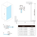 Bruckner - SPITZA sprchová zástena WALK-IN, 1100, číre sklo 750.110.1