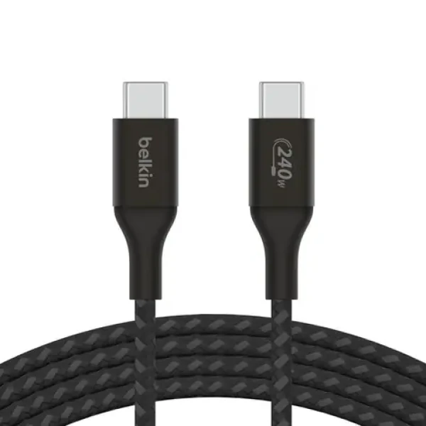 Belkin BOOST CHARGE kábel opletený USB-C na USB-C čierna / 240W / 1m (CAB015bt1MBK)