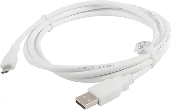 Lanberg CA-USBM-10CC-0018-W biela / Kábel Micro USB / USB-A na Micro USB / 1.8 m (CA-USBM-10CC-0018-W)