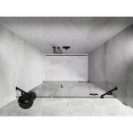 MEXEN/S - Lunar sprchové dvere krídlové pravé 130, transparent, čierna 834S-130-050-70-00-P