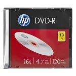 HP DME00085-3 / DVD- R / 4.7 GB / 16x / Slim case / 10 ks (DME00085-3)