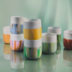 Royal Copenhagen Porcelánový hrnek Fluted Contrast Marble Bright Sun 350 ml