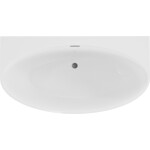 MEXEN/S - Bruna voľne stojaca vaňa nástenná 150 x 82, biela lesk, sifón a prepad grafit kartáčovaná 52731508200-66