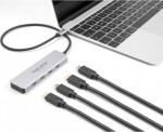 Delock DeLOCK USB 10 Gbps USB Type-C Hub with 4 x USB Type-C socket, USB hub (grey)