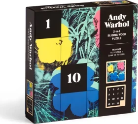 Galison Posuvné drevené puzzle Andy Warhol: Kvety