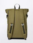 Sandqvist Icon Rolltop Backpack M Olive drab with black leather