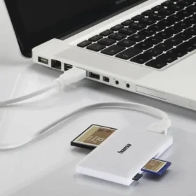 HAMA USB 3.0 multi čítačka kariet biela / SD/micro SD / CF / MS (181017)