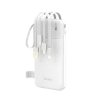 Dudao K11 10000mAh biela / Powerbanka / so vstavanými káblami