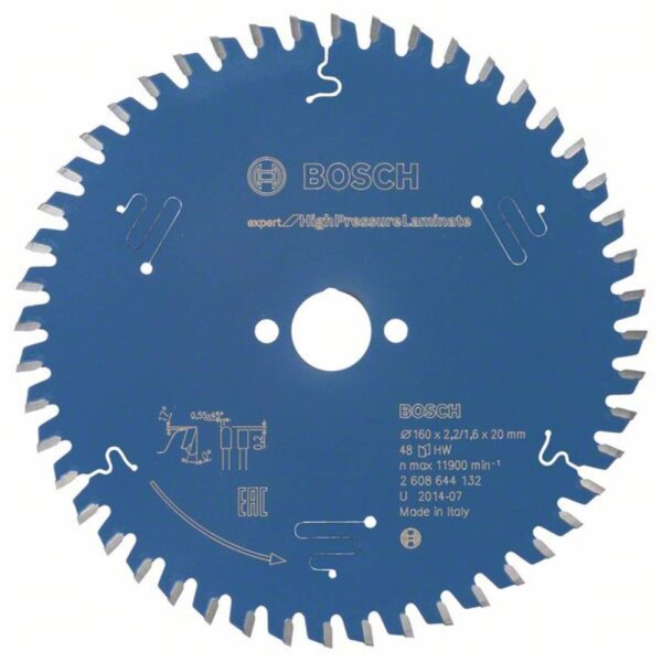 Bosch Accessories Expert for High Pressure Laminate 2608644132 pílový kotúč 160 x 20 x 1.6 mm Počet zubov (na palec): 48 1 ks; 2608644132