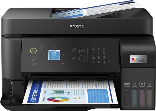 EPSON EcoTank L5590 čierna / Atramentová multifunkcia / A4 / 20ppm / 4800x1200dpi / tlač amp; skenovanie amp; kop. fax/ USBamp;Wi-Fi (C11CK57403)