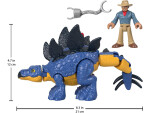 Mamido Jurassic World sada Imaginext figúrky Stegosaurus a Dr. Grant