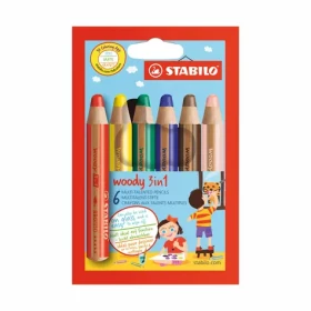 STABILO® Woody 3 in 1 - 6 ks sada - 6 rôznych farieb (8806)