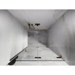 MEXEN/S - Lunar-F skladacie sprchové dvere pravé 65, transparent, ružové zlato 836-065-000-60-00-P