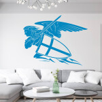 Veselá Stena Samolepka Archanjel Farba: modrá, Veľkosť: 100 x 80 cm