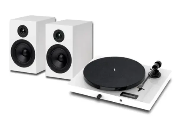 Pro-Ject JukeBox E1 HiFi Set White / Kompletný stereofónny audio systém s gramofónom (9pjukee1hswh)