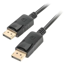 Lanberg DisplayPort 1.2 (M) - (M) čierna / Kábel DisplayPort / 4K / 60 Hz / 1 m / pozlátené konektory (CA-DPDP-10CC-0010-BK)