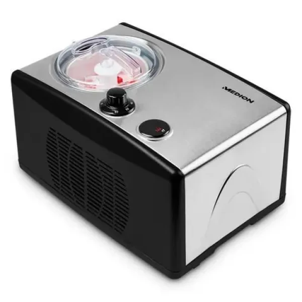 Medion Life MD 18387 čierna, nerez / Výrobník zmrzliny / 1,5 l / kompresor / 150 W (50074808)