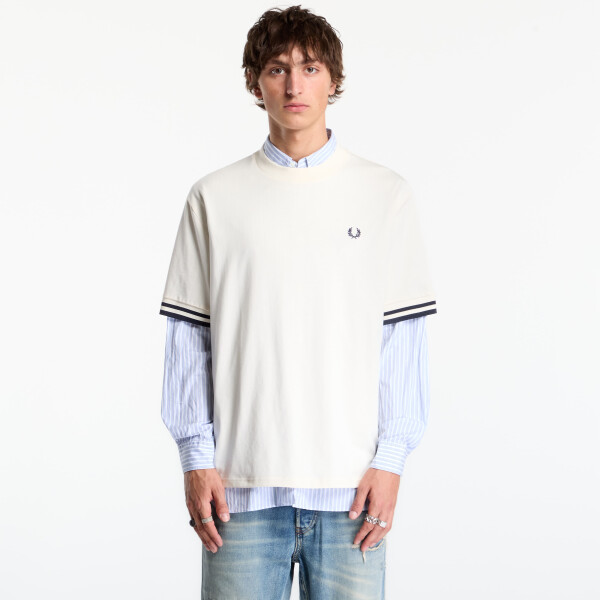 Tričko FRED PERRY Bold Tipped Tshirt Ecru XL