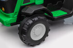 Mamido Mamido Detský elektrický traktor s vlečkou 12V 7Ah EVA kolesá ECO koža zelený
