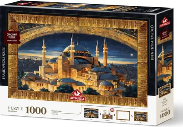ART PUZZLE 5667 Puzzle s rámom a lepidlom 3v1 Hagia Sophia