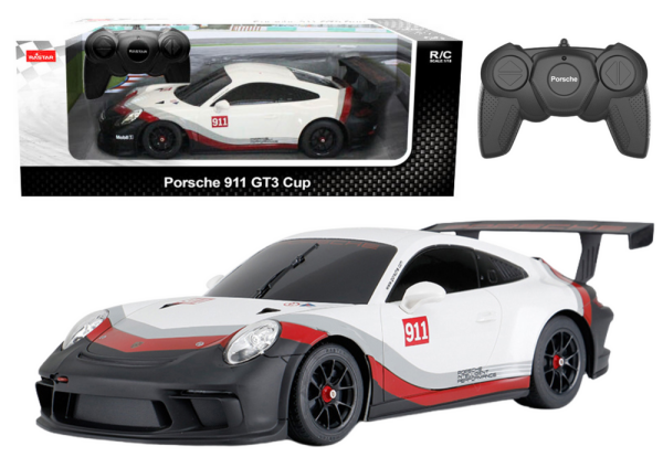 RASTAR Auto na diaľkové ovládanie R/C Porsche 911 GT3 1:18 Rastar biele