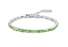 Lacoste Tenisový náramok so zelenými kryštálmi Duchess 2040500