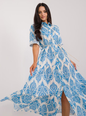Dámske šaty DHJ SK 19125.10X Bielo-modré - FPrise one size bílá/modrá