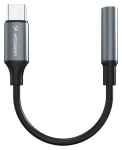Wozinsky WACM-01 čierna / Adaptér / USB-C (M) - Jack 3.5mm (F)